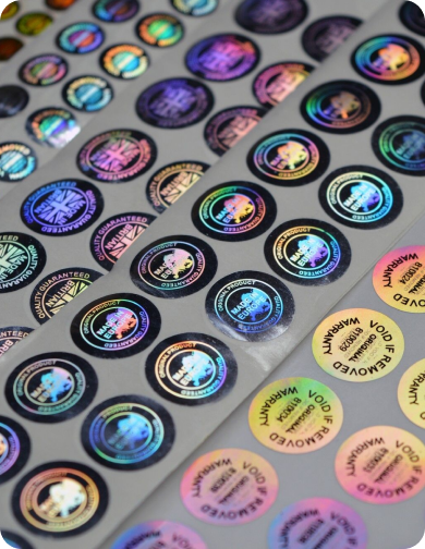 These professional labels guarantee the non removal of your property and media